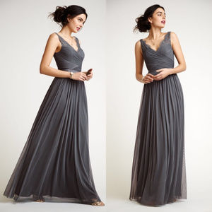 BHLDN Fleur dress in Pewter size 2